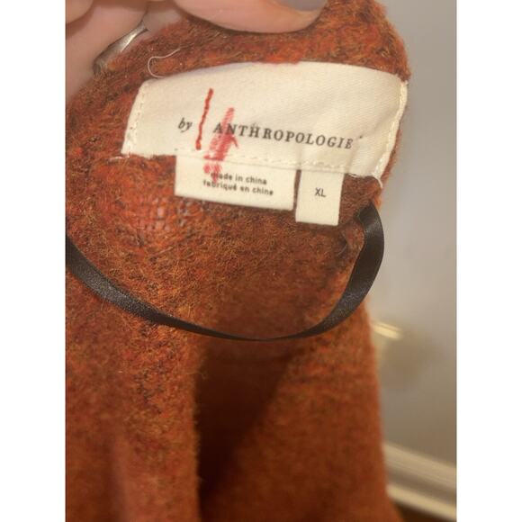 Anthropologie Long Jolie Cardigan, Burnt Orange, XL - Picture 5 of 7